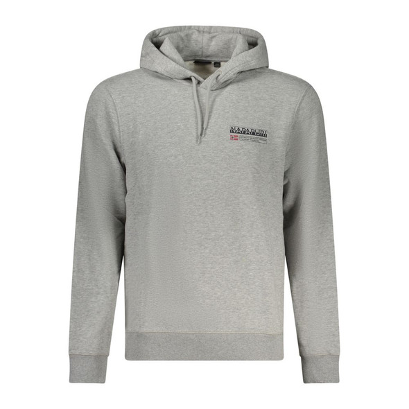 Napapijri Gray Cotton Sweater NA-32154 Napapijri Gray Cotton Sweater NA-32154
