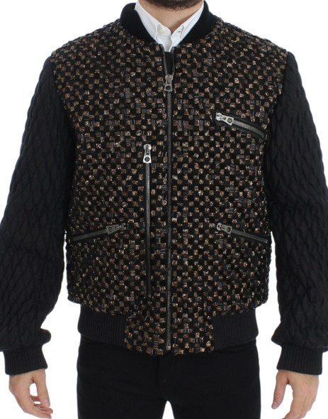 Black Sequined Goatskin Jacket Black Sequined Goatskin Jacket