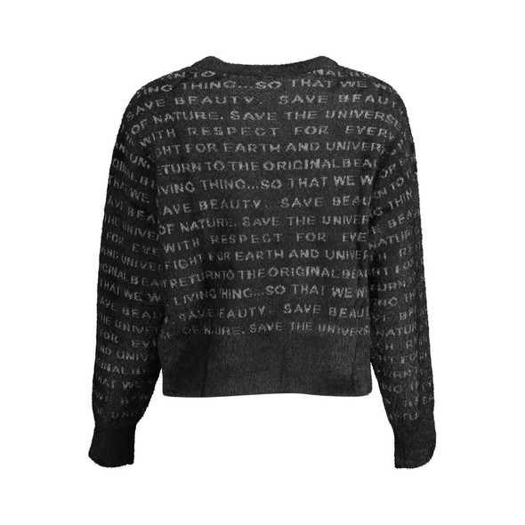 Desigual Black Polyester Sweater DE-15008 Desigual Black Polyester Sweater DE-15008