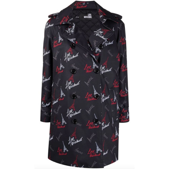 Black Polyester Women Coat Black Polyester Women Coat