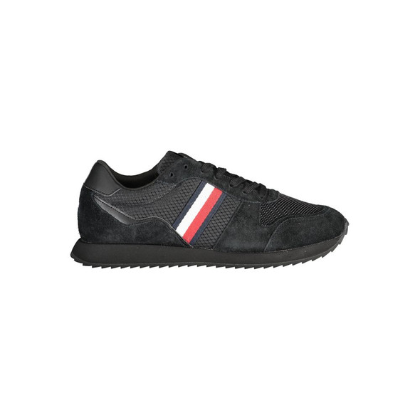Tommy Hilfiger Black Polyester Sneaker TO-22808 Tommy Hilfiger Black Polyester Sneaker TO-22808