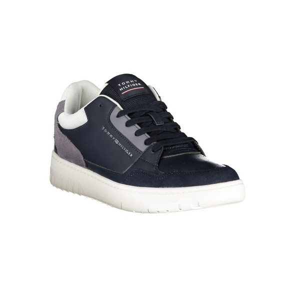 Tommy Hilfiger Blue Polyester Sneaker TO-25041 Tommy Hilfiger Blue Polyester Sneaker TO-25041