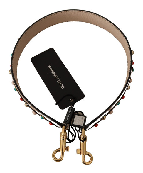 Dolce & Gabbana Beige Red Handbag Accessory Leather Shoulder Strap Dolce & Gabbana Beige Red Handbag Accessory Leather Shoulder Strap