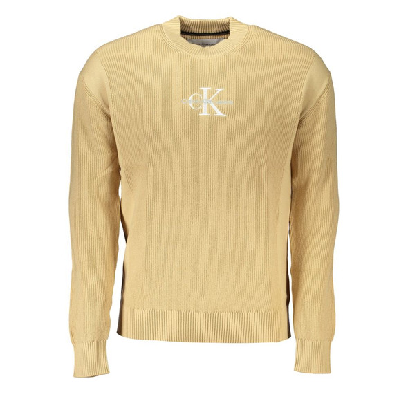 Calvin Klein Beige Cotton Sweater CA-27219 Calvin Klein Beige Cotton Sweater CA-27219