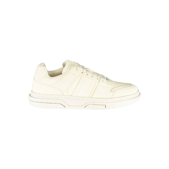 Tommy Hilfiger White Polyester Sneaker TO-29003 Tommy Hilfiger White Polyester Sneaker TO-29003