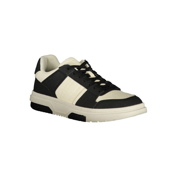 Tommy Hilfiger Black Polyester Sneaker TO-30286 Tommy Hilfiger Black Polyester Sneaker TO-30286