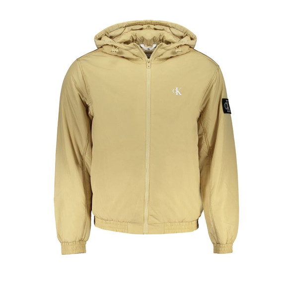 Calvin Klein Beige Polyester Jacket CA-31397 Calvin Klein Beige Polyester Jacket CA-31397