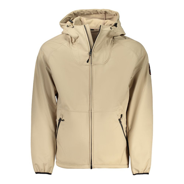 Napapijri Beige Polyester Jacket Napapijri Beige Polyester Jacket