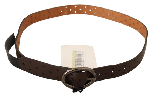 Belt Brown WX Silver Buckle Holes Belt Belt Brown WX Silver Buckle Holes Belt