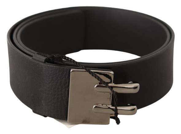 Black Leather Silver Buckle Waist Belt Black Leather Silver Buckle Waist Belt