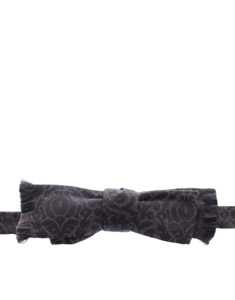 Gray Black Wool Bow Tie Gray Black Wool Bow Tie