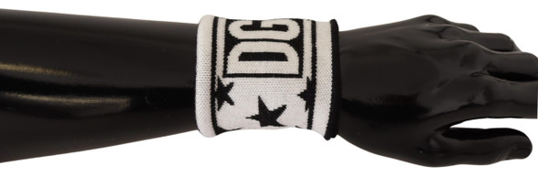 White Black Wool Logo #DGMILLENNIALS Wristband White Black Wool Logo #DGMILLENNIALS Wristband