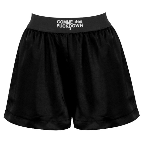 Comme Des Fuckdown Black Polyester Short Comme Des Fuckdown Black Polyester Short