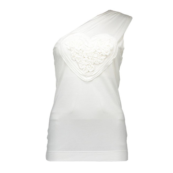 White Elastane Tops & T-Shirt White Elastane Tops & T-Shirt