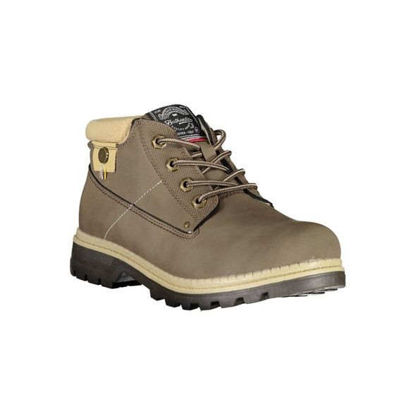 Brown Polyester Boot CA-15792 Brown Polyester Boot CA-15792
