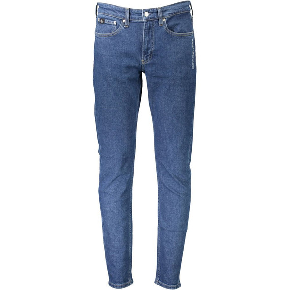 Calvin Klein Blue Cotton Jeans & Pant CA-18021 Calvin Klein Blue Cotton Jeans & Pant CA-18021