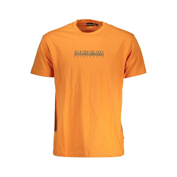 Napapijri Orange Cotton T-Shirt NA-19623 Napapijri Orange Cotton T-Shirt NA-19623