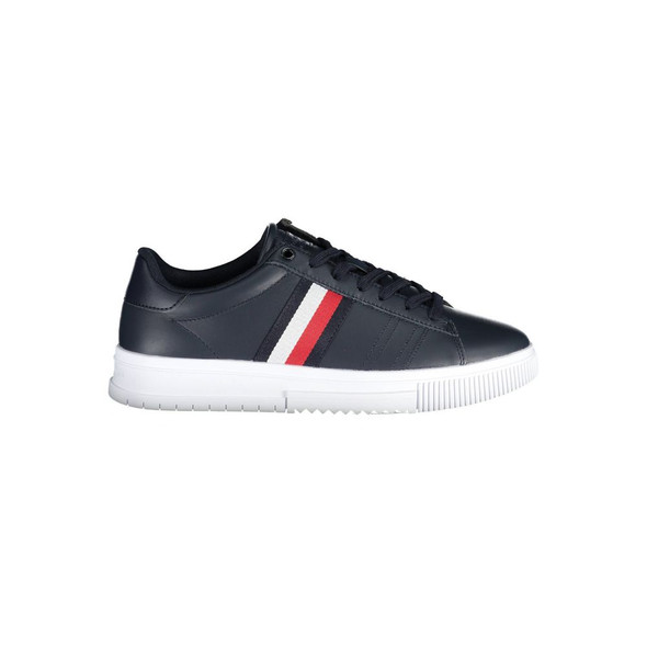 Tommy Hilfiger Blue Polyester Sneaker TO-22758 Tommy Hilfiger Blue Polyester Sneaker TO-22758