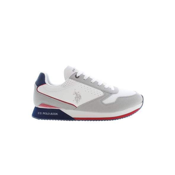 White Polyester Sneaker US-37545 White Polyester Sneaker US-37545