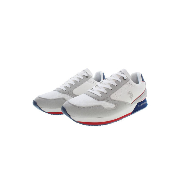 White Polyester Sneaker US-37545 White Polyester Sneaker US-37545