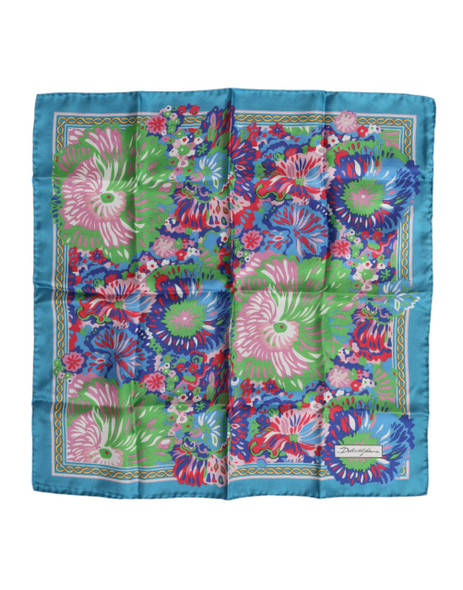 Dolce & Gabbana Multicolor Floral Print Square Foulard Scarf MS7476 Dolce & Gabbana Multicolor Floral Print Square Foulard Scarf MS7476