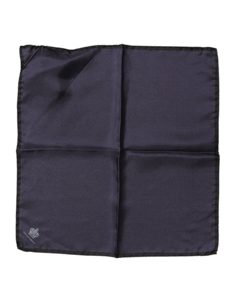 Dolce & Gabbana Blue DG Crown Silk Square Men Foulard Scarf MS7504 Dolce & Gabbana Blue DG Crown Silk Square Men Foulard Scarf MS7504