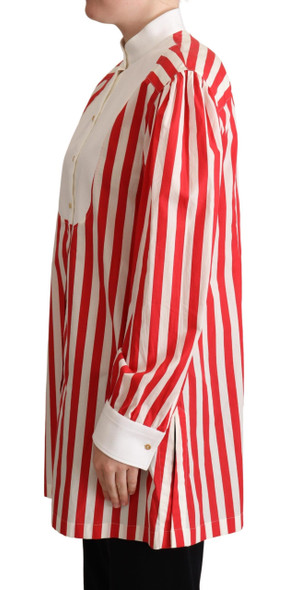 Red White Striped Long Sleeves Formal Shirt Red White Striped Long Sleeves Formal Shirt