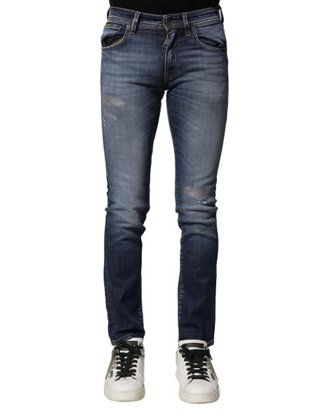 Dolce & Gabbana Blue Washed Cotton Slim Fit Men Denim Jeans Dolce & Gabbana Blue Washed Cotton Slim Fit Men Denim Jeans