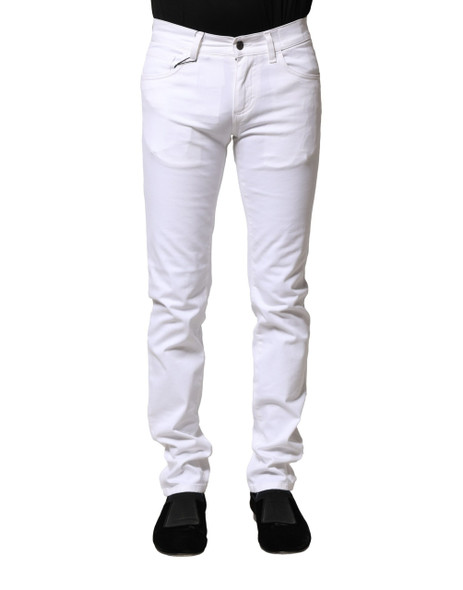 White Cotton Skinny Men Denim Jeans White Cotton Skinny Men Denim Jeans