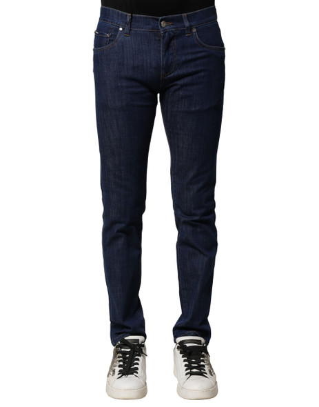 Dolce & Gabbana Blue Cotton Stretch Skinny Men Denim Jeans PAN75924 Dolce & Gabbana Blue Cotton Stretch Skinny Men Denim Jeans PAN75924