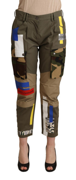 Dolce & Gabbana Green Military Cargo Trouser Cotton Pants Dolce & Gabbana Green Military Cargo Trouser Cotton Pants