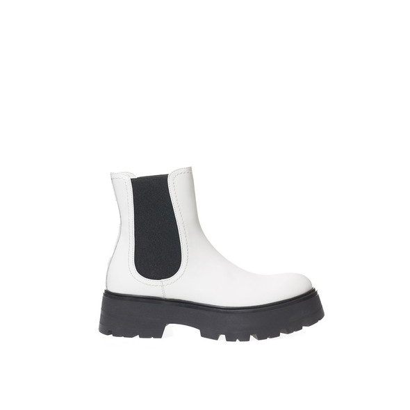 Alexander McQueen Black And White Leather Boot Alexander McQueen Black And White Leather Boot