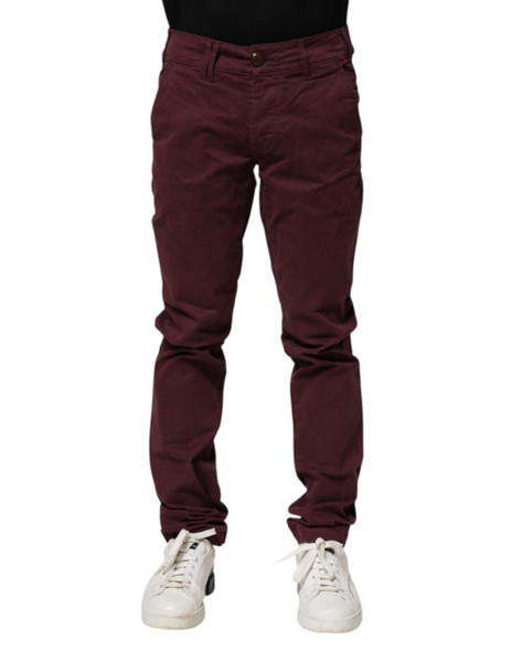 CYCLE Maroon Cotton Stretch Skinny Fit Men Denim Jeans CYCLE Maroon Cotton Stretch Skinny Fit Men Denim Jeans