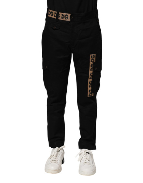 Dolce & Gabbana Black Cotton Cargo Casual Pants Dolce & Gabbana Black Cotton Cargo Casual Pants