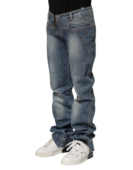 Blue Washed Straight Fit Men Denim Jeans Blue Washed Straight Fit Men Denim Jeans