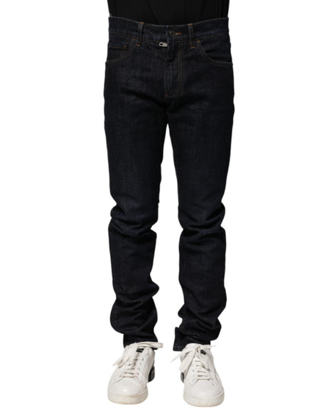 Dolce & Gabbana Black Cotton Skinny Denim Men Jeans Dolce & Gabbana Black Cotton Skinny Denim Men Jeans