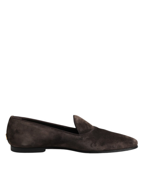 Brown Velvet Leather Slip On Loafers Shoes Brown Velvet Leather Slip On Loafers Shoes