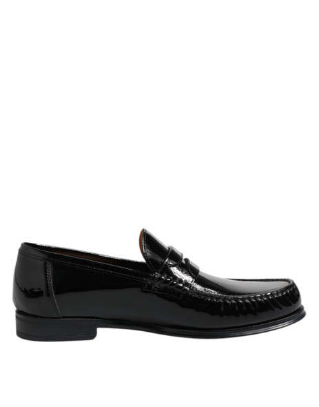 Dolce & Gabbana Black Leather Slip On Loafers Dress Shoes Dolce & Gabbana Black Leather Slip On Loafers Dress Shoes