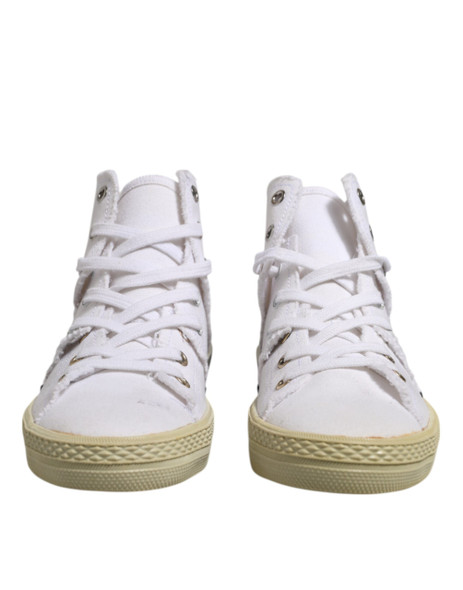 Maison Margiela White Lace Up Mid Top Women Sneakers Shoes Maison Margiela White Lace Up Mid Top Women Sneakers Shoes