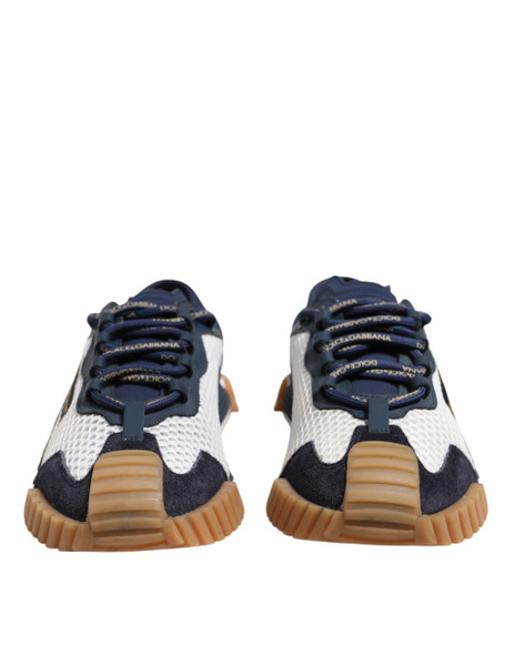 White Blue Lace Up Low Top NS1 Sneakers Shoes White Blue Lace Up Low Top NS1 Sneakers Shoes