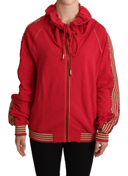John Galliano Red Full Zip Jacket Sweatshirt Hooded Sweater John Galliano Red Full Zip Jacket Sweatshirt Hooded Sweater
