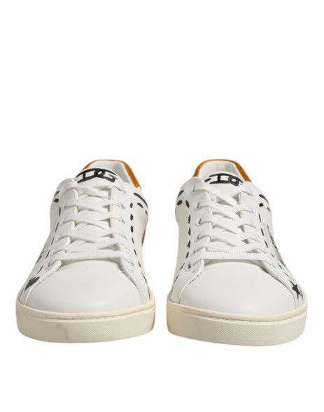White Leather MILANO Low Top Sneakers Shoes MV7519 White Leather MILANO Low Top Sneakers Shoes MV7519