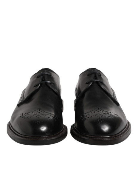 Black Leather Derby Wingtip Formal Shoes MV7524 Black Leather Derby Wingtip Formal Shoes MV7524