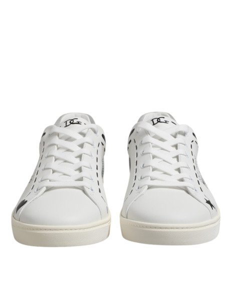 Dolce & Gabbana White Leather MILANO Low Top Sneakers Shoes MV7526 Dolce & Gabbana White Leather MILANO Low Top Sneakers Shoes MV7526