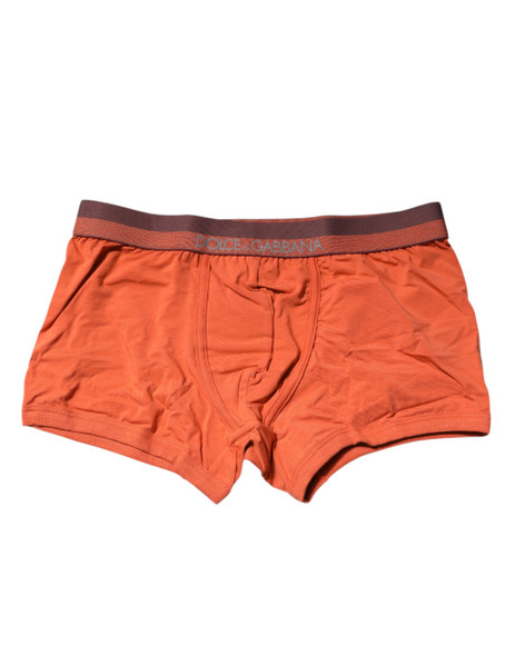 Dolce & Gabbana Orange Cotton Regular Boxer Brief Underwear Dolce & Gabbana Orange Cotton Regular Boxer Brief Underwear
