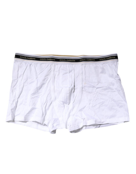 Dolce & Gabbana White Cotton Stretch Regular Boxer Underwear BIK1569# Dolce & Gabbana White Cotton Stretch Regular Boxer Underwear BIK1569#