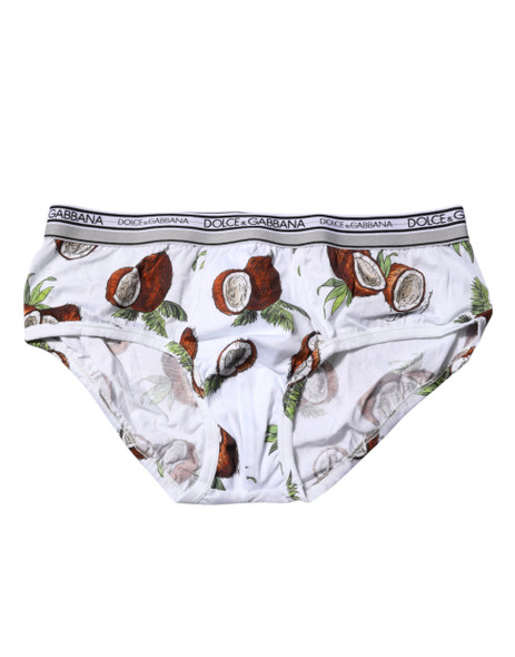 Dolce & Gabbana White Coconut Printed Regular Brief Underwear Dolce & Gabbana White Coconut Printed Regular Brief Underwear