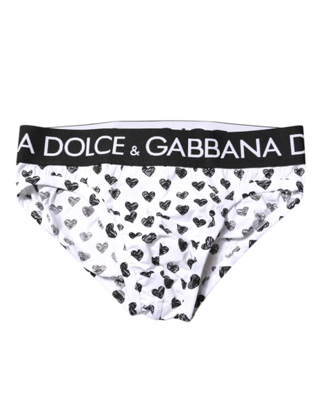 Dolce & Gabbana White Heart Printed Regular Brief Underwear Dolce & Gabbana White Heart Printed Regular Brief Underwear