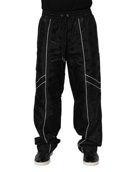 Dolce & Gabbana Black Cotton Straight Jogger Sweatpants Pants Dolce & Gabbana Black Cotton Straight Jogger Sweatpants Pants