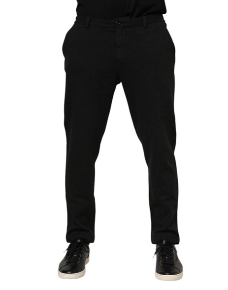 Dolce & Gabbana Dark Gray Viscose Dress Men Pants Dolce & Gabbana Dark Gray Viscose Dress Men Pants